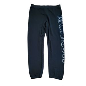 Monrow Supersoft Print Sweatpants Size L Black New